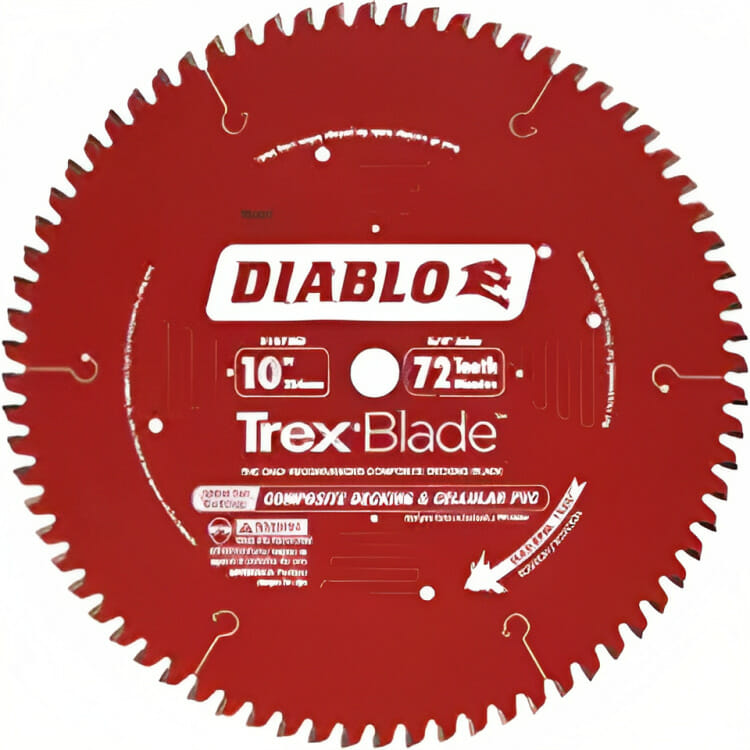 Best circular saw blade for composite decking, Diablo's Trex Blade