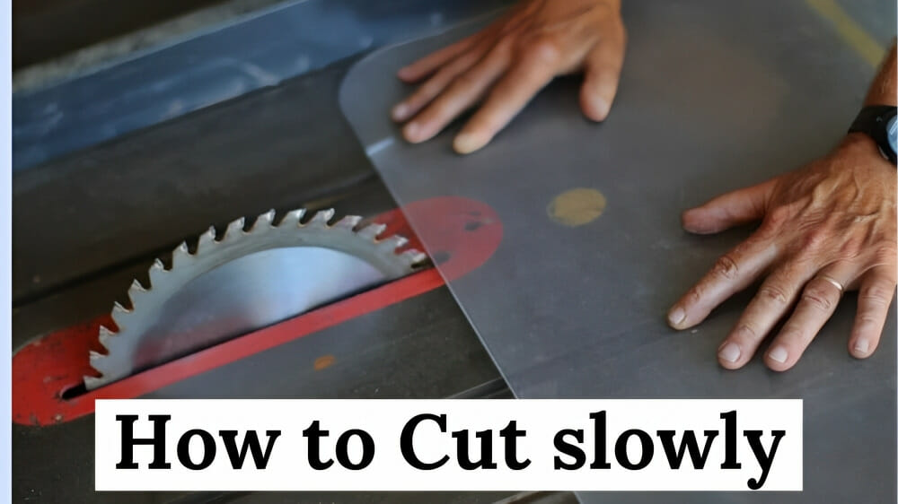 Cut slowly plexiglass on Table saw.
How to cut a plexiglass with a table saw?